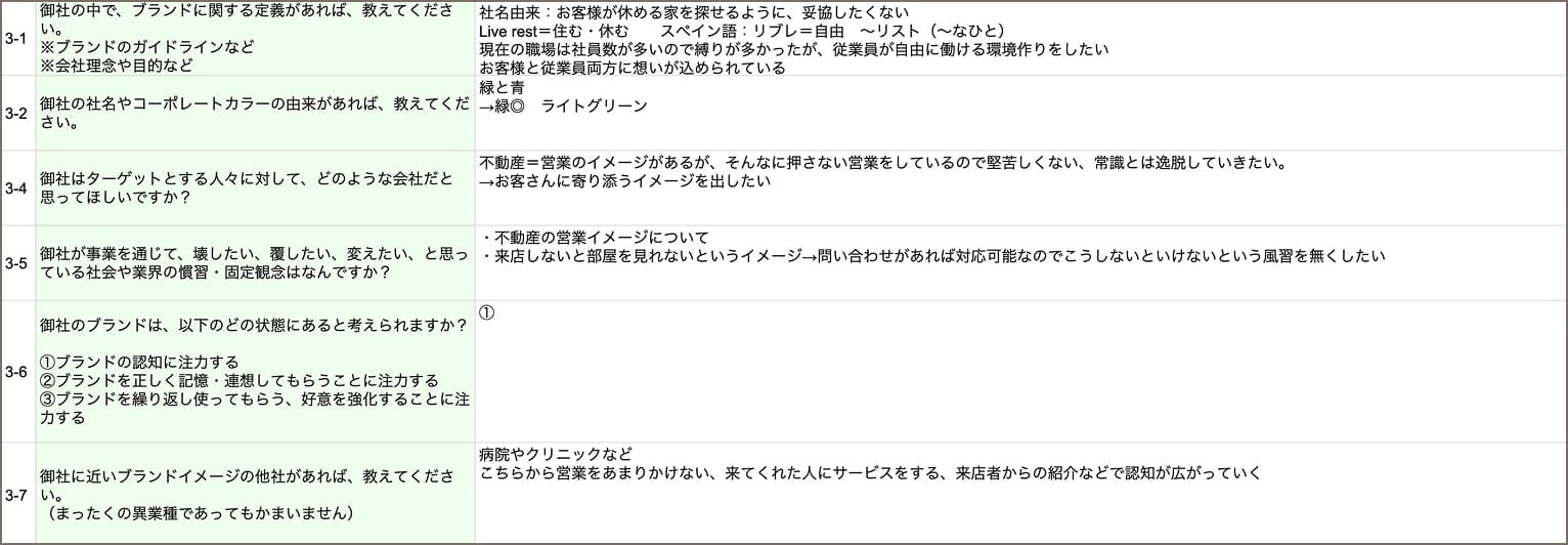 ヒアリングシート②